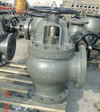 Marine Cast Iron Angle Valve JIS F7310 16K thumbnail 1