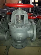 Marine Cast Iron Screw Down Check Angle Valve JIS F7376 10K thumbnail 1