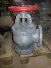 Marine Cast Steel Screw Down Check Angle Valve JIS F7312C 5K thumbnail 1