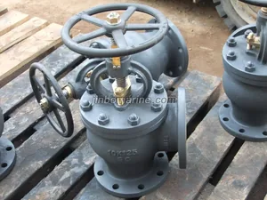 Marine Cast Steel Screw Down Check Angle Valve JIS F7472 10K thumbnail 1
