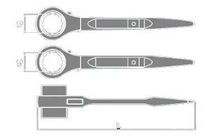 Non-Sparking Crowbar Ratchet Wrench thumbnail 1