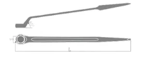 Non-Sparking High Neck Crowbar Wrench thumbnail 1