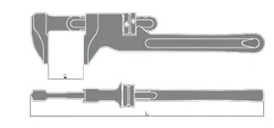 Non-Sparking Monkey Type Adjustable Wrench thumbnail 1