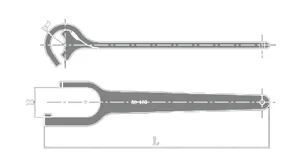 Non-Sparking Paws Type Valve Spanner With Flat Handle thumbnail 1
