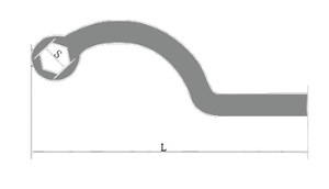 Non-Sparking Single Bent Hex Box Wrench