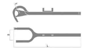 Non-Sparking Strengthen Paws Type Valve Spanner With Flat Handle