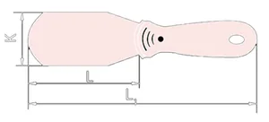 Non-sparking Big Plastic Handle Circle Type Spatula Knife thumbnail 2