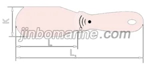 Non-sparking Big Plastic Handle Circle Type Spatula Knife thumbnail 1
