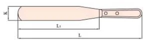 Non-sparking Long Wooden Handle Spatula Knife thumbnail 1