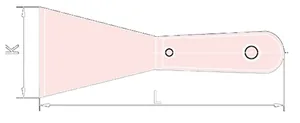 Non-sparking Wooden Handle Putty Knife thumbnail 2