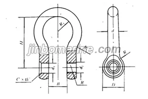 O Type Large Ship Shackle GB559 thumbnail 1