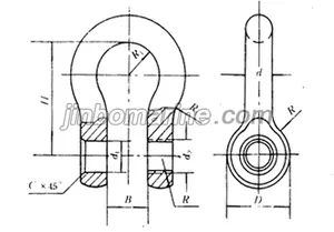 O Type Ship Shackle GB559 thumbnail 1