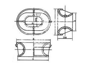 JIS F2017-1982 BC Type Bulwark Mounted Panama Chock thumbnail 3