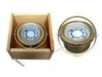 Plastic Magnetic Compass in Wooden Box  1