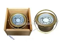 Plastic Magnetic Compass in Wooden Box  2