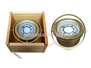 Plastic Magnetic Compass in Wooden Box  thumbnail 2