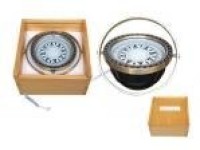 Plastic and Brass Magnetic Compass in Wooden Box