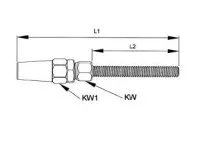 Swageless Thread Terminal, SS304 OR SS316 1
