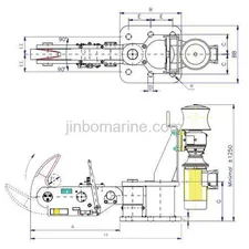 Single Quick Release Mooring Hook thumbnail 2