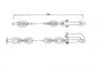 Snubbing chain with pelican hook 1