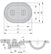 Marine Sunk Manhole Cover Type D