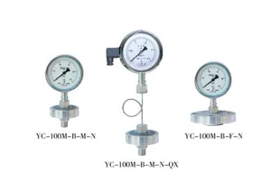 YC-M Type Diaphragm Sealed Pressure Gauge thumbnail 1