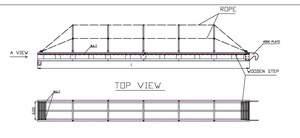 Aluminum Gangway with Hard Wood Step