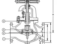 Marine Cast Iron Screw Down Check Globe Valve JIS F7377 16K 2