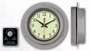 Marine Round Luminous Slave Clock on the Wheel House Control Console thumbnail 1