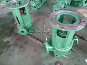 Split-coupled vertical in-line pump bare pump head