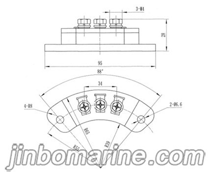 MXG/Y50A Three‑Phase Full‑Bridge Rotating Rectifier Module
